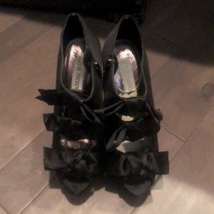Black Bow High Heels